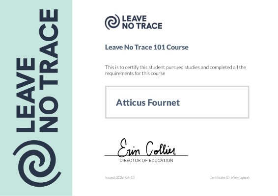 Leave No Trace certification